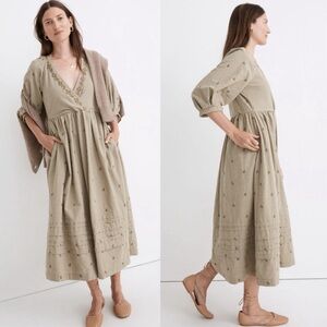 Madewell Marianna Puff Sleeve Midi Dress in Welsh Blossoms